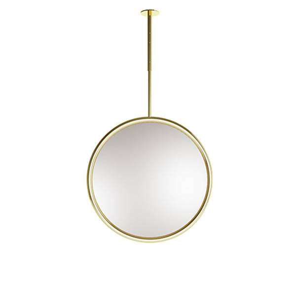 Planet - Small Ceiling Mirror - Silver (clear) Glass - Gold Frame