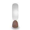 Front&Back - Lacquered Base Mirror - Shown with Terracotta Base - Gold Frame