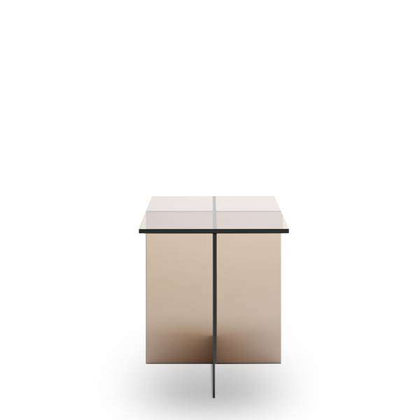 Lift + Totem - Side Table - Short with Bronze Glass
