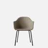 Harbour Dining Arm Chair - Black Steel Legs - Fabric Shell