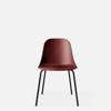 Harbour Dining Side Chair - Black Steel Legs - Hard Shell- Burned Red