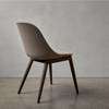 Harbour Dining Side Chair - Dark Oak Wood Legs - Fabric Shell