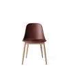Harbour Dining Side Chair - Natural Oak Wood Legs - Hard Shell- Burned Red