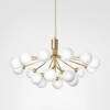 Apiales 18 brushed Brass Finish Opal White Glass Off
