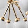 Apiales 18 brushed brass finish opal white glass detail