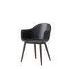 Harbour Dining Arm Chair - Dark Oak Wood Legs - Dakar Black