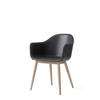 Harbour Dining Arm Chair - Natural Oak Wood Legs - Dakar black