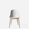 Harbour Dining Side Chair - Natural Oak Wood Legs - Hard Shell- Light Grey