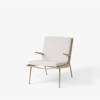 Boomerang Lounge Chair with Armrest - Oak - Loop Cream K5042-33