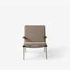 Boomerang Lounge Chair with Armrest - Walnut - Karakorum 003 