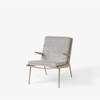 Boomerang Lounge Chair with Armrest - Oak - Nouvelles vagues silver rock