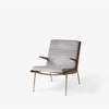 Boomerang Lounge Chair with Armrest - Walnut - Nouvelles vagues silver rock