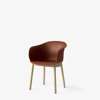 Elefy JH30 Dining Chair Natural Oak Legs Copper Brown Hard Shell