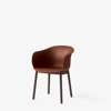 Elefy JH30 Dining Chair Walnut Legs Copper Brown Hard Shell