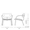 Diagram - Pavilion AV6 Lounge Armchair Upholstered Seat