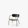 Pavilion AV6 Lounge Armchair Upholstered Seat - Canvas 244 - black oak