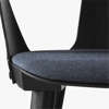 In Between SK2 Dining Chair Upholstered - Black Lacquered Oak - Fiord 191