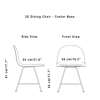 Diagram - 3D Dining Chair - Front Upholstered Center Base Wood Shell