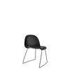 3D Dining Chair - Front Upholstered Sledge Base stackable Hirek Shell