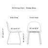 Diagram - 3D Dining Chair - Front Upholstered Sledge Base stackable HiRek Shell