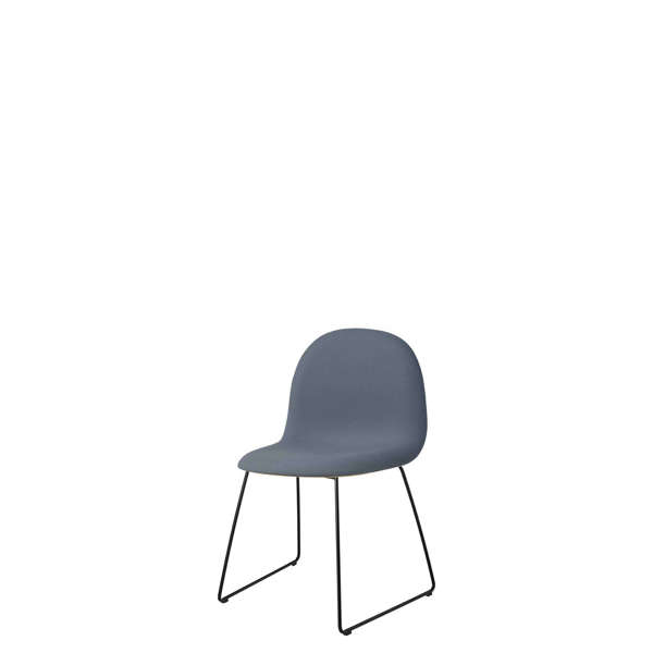 3D Dining Chair - Front Upholstered Sledge Base Hirek Shell