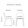 Diagram - 3D Dining Chair - Front Upholstered Sledge Base Wood Shell