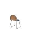 3D Dining Chair - Front Upholstered Sledge Base Wood Shell - American Walnut gabriel crisp 04604