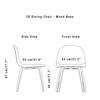 Diagram - 3D Dining Chair - Front Upholstered Wood Base HiRek Shell