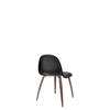 3D Dining Chair - Front Upholstered Wood Base Hirek Shell - American Walnut Hirek black 