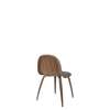 3D Dining Chair - Front Upholstered Wood Base Wood Shell - American Walnut