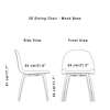 Diagram - 3D Dining Chair - Front Upholstered Wood Base Wood Shell