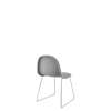 3D Dining Chair - Fully Upholstered Sledge Base - Chrome base kvadrat hallingdal 123