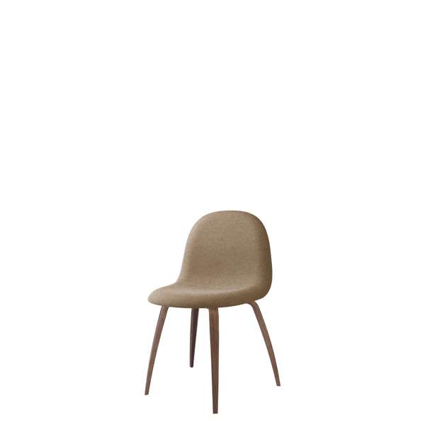 3D Dining Chair - Fully Upholstered Wood Base - American Walnut - kvadrat hallingdal 270