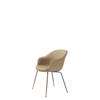 Bat Dining Chair - Front Upholstered Conic Base - Antiquebrass
