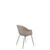 Bat Dining Chair - Front Upholstered Conic Base - Antiquebrass