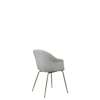 Bat Dining Chair - Fully Upholstered Conic Base - Antiquebrass kvadrat remix 123
