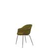Bat Dining Chair - Fully Upholstered Conic Base - Antiquebrass kvadrat remix 412