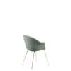 Bat Dining Chair - Fully Upholstered Conic Base - Brass