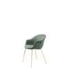 Bat Dining Chair - Fully Upholstered Conic Base - Brass