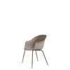 Bat Dining Chair - Un-Upholstered Conic Base - Antiquebrass Base - new beige Shell