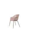 Bat Dining Chair - Un-Upholstered Conic Base - Antiquebrass Base - sweet pink Shell