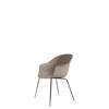 Bat Dining Chair - Un-Upholstered Conic Base - Blackchrome Base - new beige Shell
