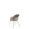 Bat Dining Chair - Un-Upholstered Conic Base - Brass Base - new beige Shell