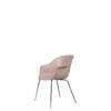Bat Dining Chair - Un-Upholstered Conic Base - Chrome Base - sweet pink Shell