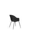 Bat Dining Chair - Un-Upholstered Conic Base - Black Base - black Shell