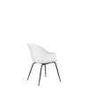 Bat Dining Chair - Un-Upholstered Conic Base - Black Base - pure white Shell