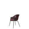 Bat Dining Chair Conic Base with Cushion - Black base - dark pink Shell