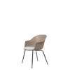 Bat Dining Chair Conic Base with Cushion - Black base - new beige Shell