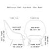 Diagram - Bat Lounge Chair - Fully Upholstered High Back Conic Base