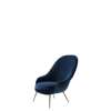 Bat Lounge Chair - Fully Upholstered High Back Conic Base - Black chrome velluto 970 gubi